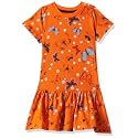 T2F Girls Cotton A-Line Knee-Length Casual Dress