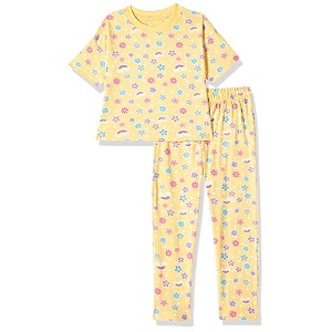 T2F Girls Cotton Printed Oversized Fit Crop