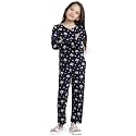 T2F Girls Cotton Printed Pajama Set