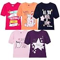 T2F Girls Cotton Printed Regular Fit Puff