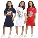 T2F Girls Cotton Printed Regular Fit Puffed
