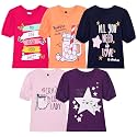 T2F Girls Cotton Printed Regular Fit Puff