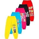 T2F Girls Cotton Regular Fit Printed Track