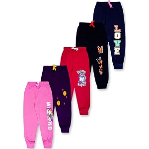 T2F girls Ribbed Track Pants Pack of