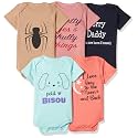 T2F Unisex Baby Rompers Bodysuits Pack of