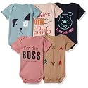 T2F Unisex Baby Rompers Bodysuits Pack of