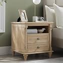 T4TREAM 24" Farmhouse Nightstands with 2 Drawers, Dark Rustic Oak