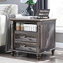 T4TREAM 24" Farmhouse Nightstands with 2 Drawers, Dark Rustic Oak
