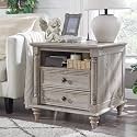 T4TREAM 24" Farmhouse Nightstands with 2 Drawers, Light Rustic Oak