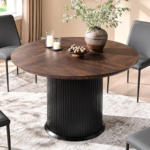 T4TREAM 47 inch Fluted Round Dining Table