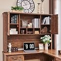 T4TREAM 59" Home Office Desk Hutch with Ample Storage, Only Match VSC Series Farmhouse Desk (Reclaimed Barnwood)