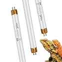 UVB Light for Reptiles Bearded Dragon, 3 Pack T5 UVB Reptile Light UVB Bulb 10.0 8W UVA UVB Reptile Light Bulb Terrarium Light Lamp Tube for Turtle Chameleon Leopard Gecko Snake Tank, 12 Inch