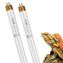 UVB Light for Reptiles Bearded Dragon, 2 Pack T5 UVB Reptile Light UVB Bulb 10.0 39W UVA UVB Reptile Light Bulb Terrarium Light Lamp Tube for Turtle Chameleon Leopard Gecko Snake Tank, 34 Inch