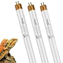 UVB Light for Reptiles Bearded Dragon, 3 Pack T5 UVB Reptile Light UVB Bulb 10.0 39W UVA UVB Reptile Light Bulb Terrarium Light Lamp Tube for Turtle Chameleon Leopard Gecko Snake Tank, 34 Inch