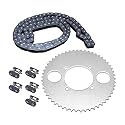 T8F 54T Tooth Rear Sprocket with T8F 116 Links Chain and Master Link for 47cc 49cc 2-Stroke Engine Motor Chinese Kids Mini Moto Pocket Bike Gas Scooter ATV Quad Pit Dirt Bike