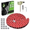 T8F Drive Chain 134 Link Chain Breaker Compatible with 2 Stroke Engine SYX Moto 50cc Dirt Bike Mototec SSR X-pro Coolster 47cc 49cc Pocket Rocket Pit Bike ATV Quad 4 Wheeler Go Kart Parts (Red)