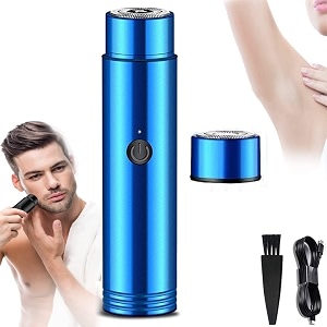 mini electric razor shaver fes hair trimmer with dual-edge blades usb rechargeable waterproof mini beard trimmer for men and women multipurpose hair shaver for face in black amp green
