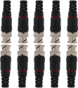 TAAPSEE 10Pcs CCTV Connector BNC Adaptor Pure copper BNC connector for Balun CCTV Surveillance Camera Accessories BNC CONNECTOR-BLACK PVC CAP Wire Connector (Black, Pack of 10)