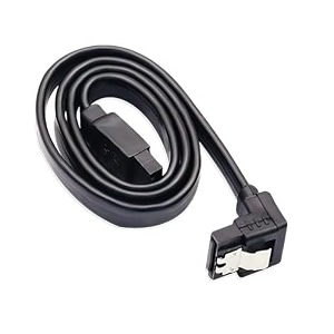 taapsee sata data cable 90 degree right angle sata iii 60 gbps cable black with locking latch 16 inches sata cable pack for hdd ssd cd and dvd drives 10 pack
