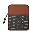 Tabelito Tablet Sleeve Case Cover for 9"-11.6" With Fleece Inner-Compatible With iPad 10.2/Air 10.9/Pro 11, Samsung, Lenovo, Galaxy Tab A9 Plus, Realme Pad, Honor X9, Mi 7, Redmi, Oneplus (Brown+ikat)