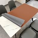 Table Cover Rectangle for Dining Room Table - Can Be Used On Both Sides Waterproof and Easy to Clean Good Flatness Used for Dining Table(Brown+Gray 44x96)