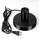 Table Lamp Base, E26/E27 Plug in Lamp Holder with Switch, Black