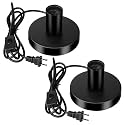 Table Lamp Base, E26/E27 Plug in Lamp Holder with Switch, Black, 2Pcs