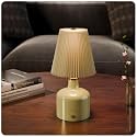 Table Lamp for Bedroom and Living Room | Ceramic Finish Night Light with Frosted Glass Shade | Touch Lamps with Dimmable Brightness for Bed Side Table | Home Decoration Items (Heritage)