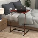 TABLE MAGIC Laptop Table For Home Office | (2’-1.5’) Designed for comfortable work and study, adjustable Laptop Table Foldable For Home with engineered wood top &amp; footrest, X-Large 60x45 cm (Mahogany)