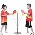 Table Tennis Trainer Set for Kids, Portable Ping Pong Training Toy with Elastic Rebound Shaft & Stable Base, Indoor Outdoor Sports Game, Easy Assembly, Birthday Gift for Boys & Girls Age 4-10 Years
