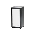 TableCraft 2212 Napkin Dispenser, 4-1/4" x 3-3/4" x 7-1/2", fits 3-3/8" x 6-5/8" Napkins, Full Size, Double Sided, Hand wash only, Stainless Steel, Black