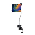 Tablet Gooseneck Desk Clamp Mount Holder – CTA Secure Anti-Theft Clamp Mount w/Universal Holder - iPad 10th Gen 10.9” - iPad 7/8 Gen 10.2” - Surface Pro 4 &amp; 7.9 to 12.5” Tablets - Black - (PAD-HGTSB)