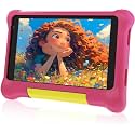 URAO Tablet for Kids, Android Kids Tablet 7 inch Quad-Core with Case, 32GB 128GB TF Card Expandable for Toddler Children, Parental Control, Dual Camera, Type-C, WiFi,Gift