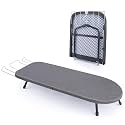 Tabletop Ironing Board with Iron Rest, Metal Mesh Panel Ironing Board
