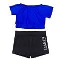 TACKTIMES 2Pcs Girls Sleeveless Crop Top with Shorts Outfit Set for Athletic Leotard Dancing Swimming Gymnastics Dancewear
