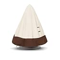 TACOMA Fountain Cover 42" Dia x 61" H,Outdoor 600D Heavy Duty Garden Fountains Statue Protective Cover with Drawstring,Waterproof Windproof Fountain Protector Covers for Winter(Beige & Brown)