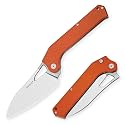 TACRAY Folding Kitchen Chef Knife, 4.4" Foldable Camping Knife with 10cr15mov Stainless Steel Blade, Anti-skidding and Ergonomic Designed G10 Handle for both Indoor and Outdoor Cooking