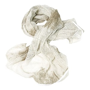 tactical camo pattern military netting scarf - whiteurbansnow white one size