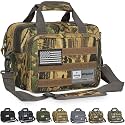 Tactical Gun Range Bag, Pistol Carrying Bag for 2 Handguns and Ammo, Firearm Shooting Case with 6 Magazine Slots and Lockable Zipper for Shooting Range & Outdoor Hunting