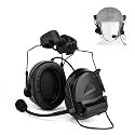 Tactical Headset for Helmet with Multi-Angle Rotation Headphones Holder