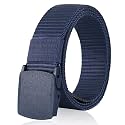 Tactical Nylon Web Belt Black Lightweight Plastic