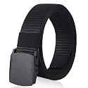 Tactical Nylon Web Belt Black Lightweight Plastic