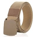 Tactical Nylon Web Belt Black Lightweight Plastic