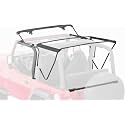 TACTIK Fabric Only Soft Top + MasterTop Hardware Kit fits Jeep Wrangler TJ 1997-2006 | Complete Replacement Soft Top System, Door Surrounds, Bow Assembly (No Door Skins, Black Diamond)