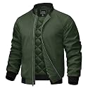 TACVASEN Men's Bomber Jacket Fall Winter Warm Full Zip Windbreaker Jackets