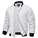 TACVASEN Men's Bomber Jacket Fall Winter Warm Full Zip Windbreaker Jackets