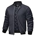 TACVASEN Men's Bomber Jacket Fall Winter Warm Full Zip Windbreaker Jackets