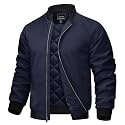 TACVASEN Men's Bomber Jacket Fall Winter Warm Full Zip Windbreaker Jackets