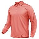 TACVASEN Men's Long Sleeve Polo Dry Fit Tactical Collared Golf Work Shirts