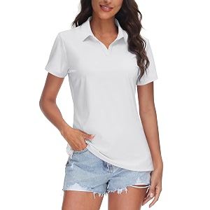 TACVASEN Womens V-Neck Polo Shirts UPF 50